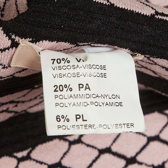 Alaia Black/pink Vienne Pattern Stretch Knit Top S - Picture 5 of 5